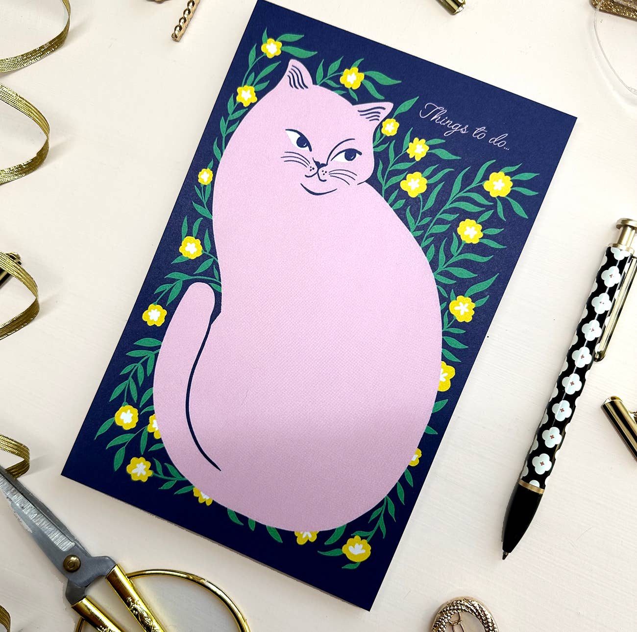 Dirty Lola - Wholesale Notepad - GARDEN CAT NOTEPAD2