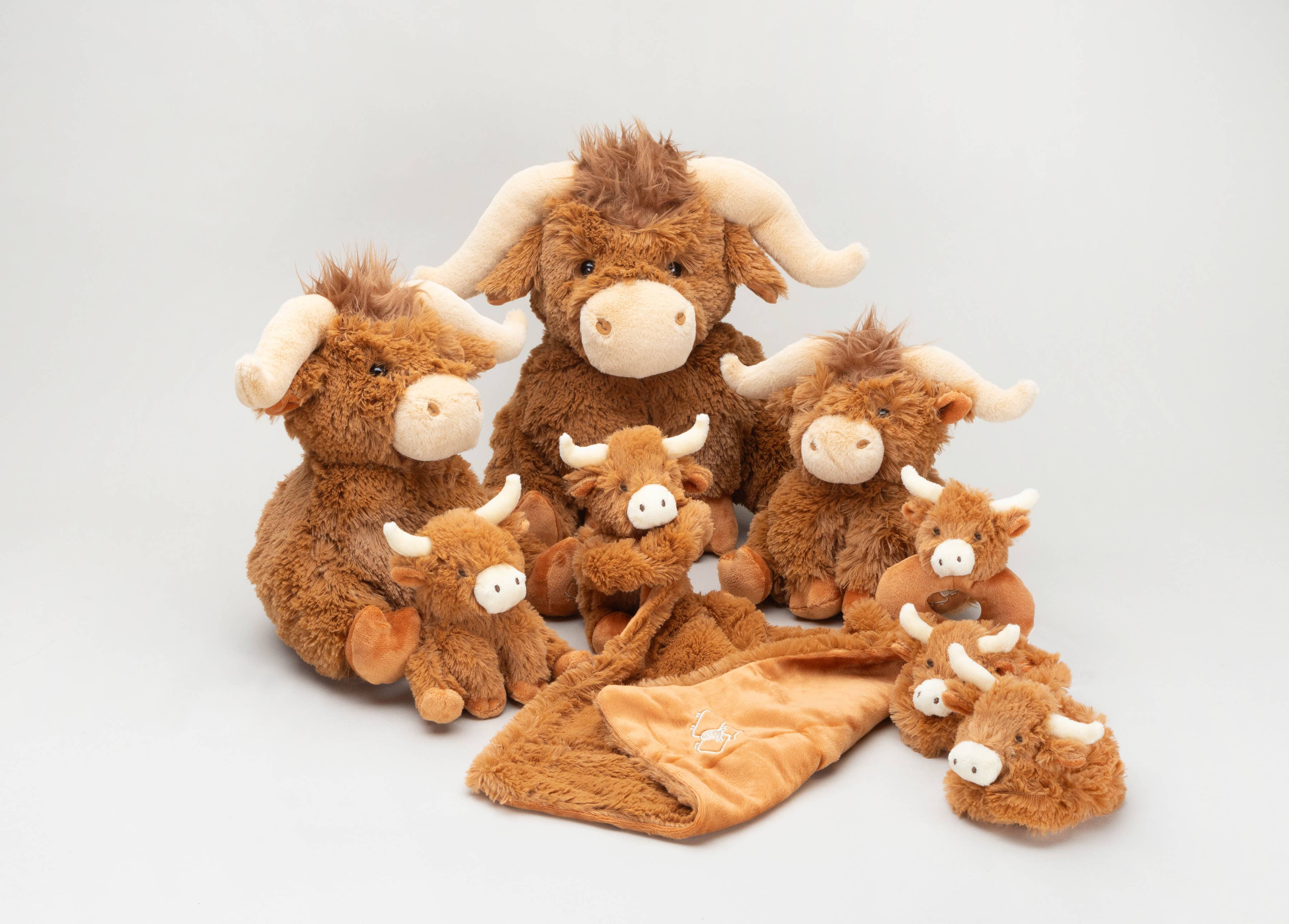 Jomanda Soft Toys & Accessories - Wholesale Security/Cuddle Blanket - Baby - Horny Highland Cow Baby Soft Toy Soother Comforter 29cm9