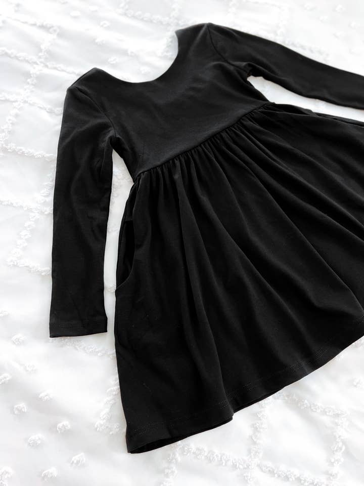 Ballet Dress | Midnight Black *PREORDER - 11* for wholesale by Eliza Cate and Co