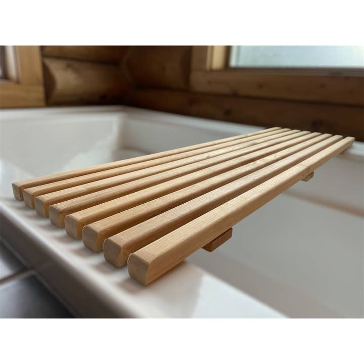 Howells Wood Products - Wholesale Bath Caddy - natural wood bath caddy/tray made of repurposed wood3