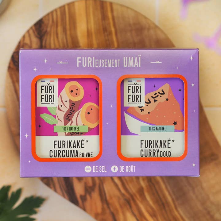 FURIFURI "UMAÏ" sæt - Sesam & tang krydderi - salt alternativ 2X80g for engroshandel hos FURIFURI