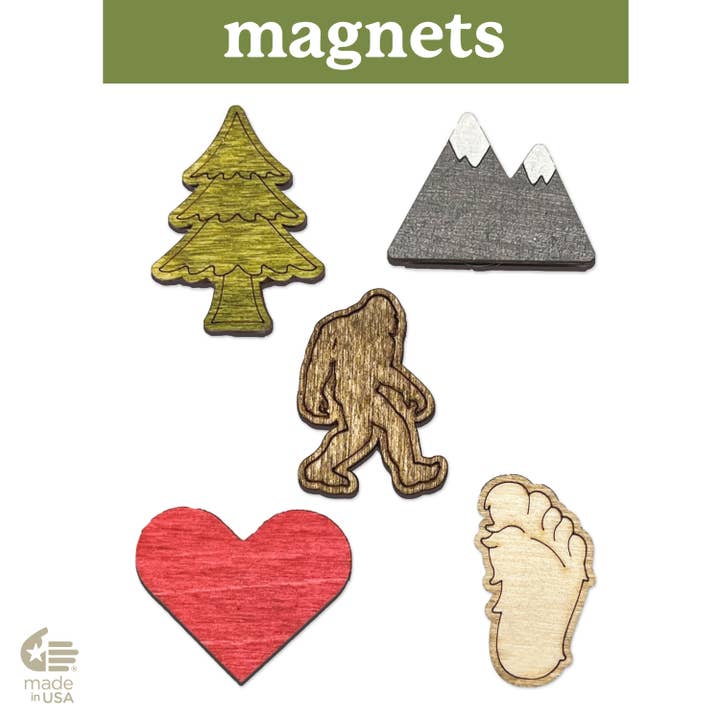 Bigfoot Magnets | Sasquatch Outdoor Travel Gifts for wholesale by Bloom & Wander