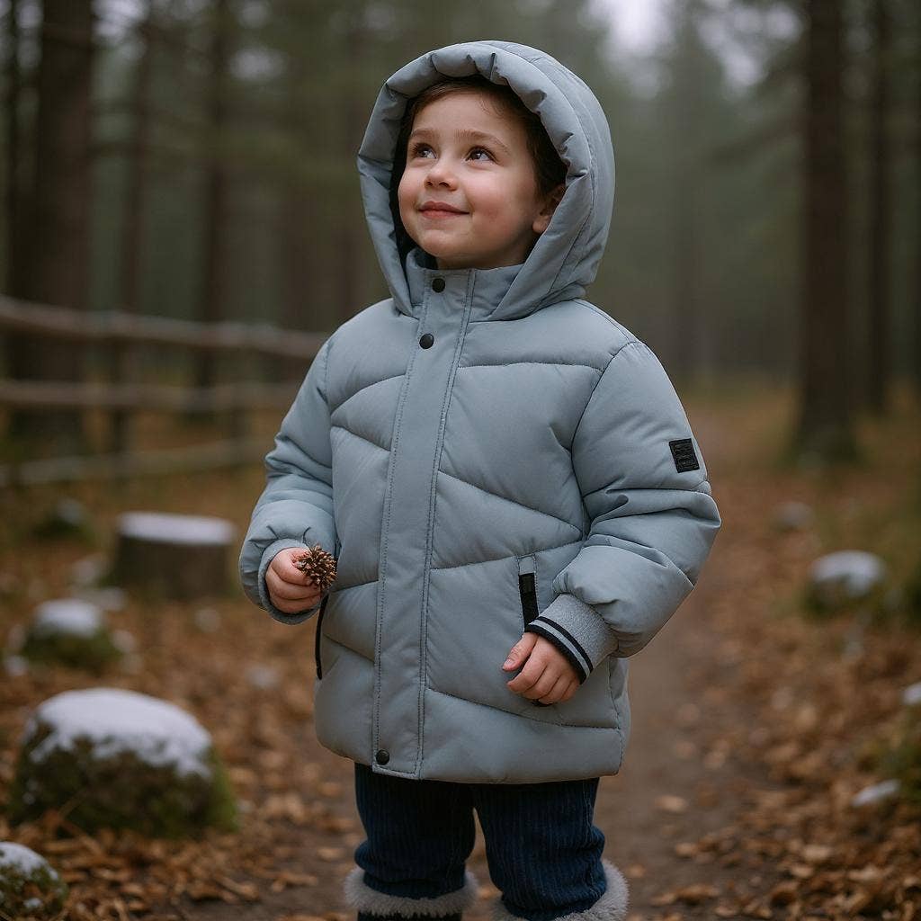 Rokka & Rolla - Wholesale Puffer Jacket - Kids - Boys' Grid Winter Coat Kids' Fleece Lined Jacket11