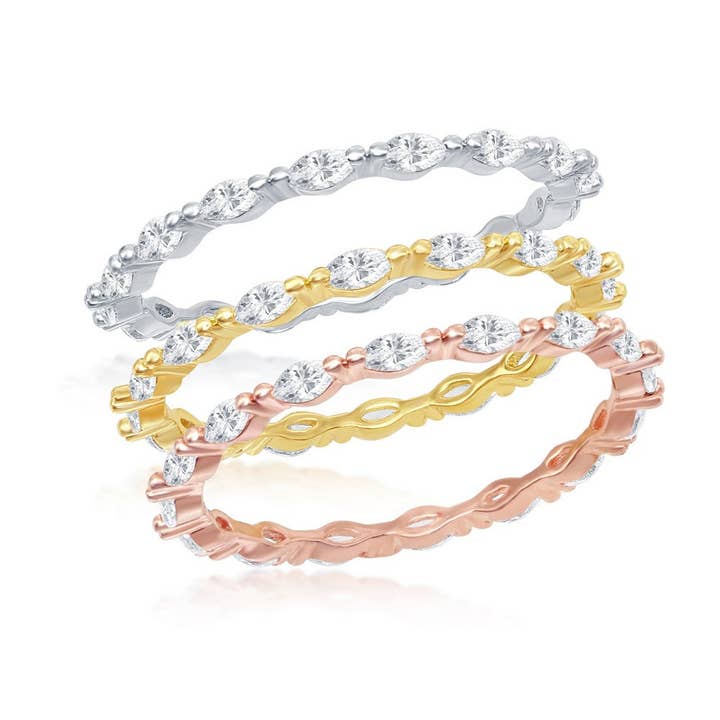 Crystal's Couture Stackable Rings - Sterling Silver for wholesale by International Excellence