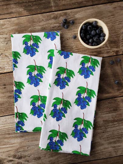 Blåbär kökshandduk för wholesale av Maple Moon Designs