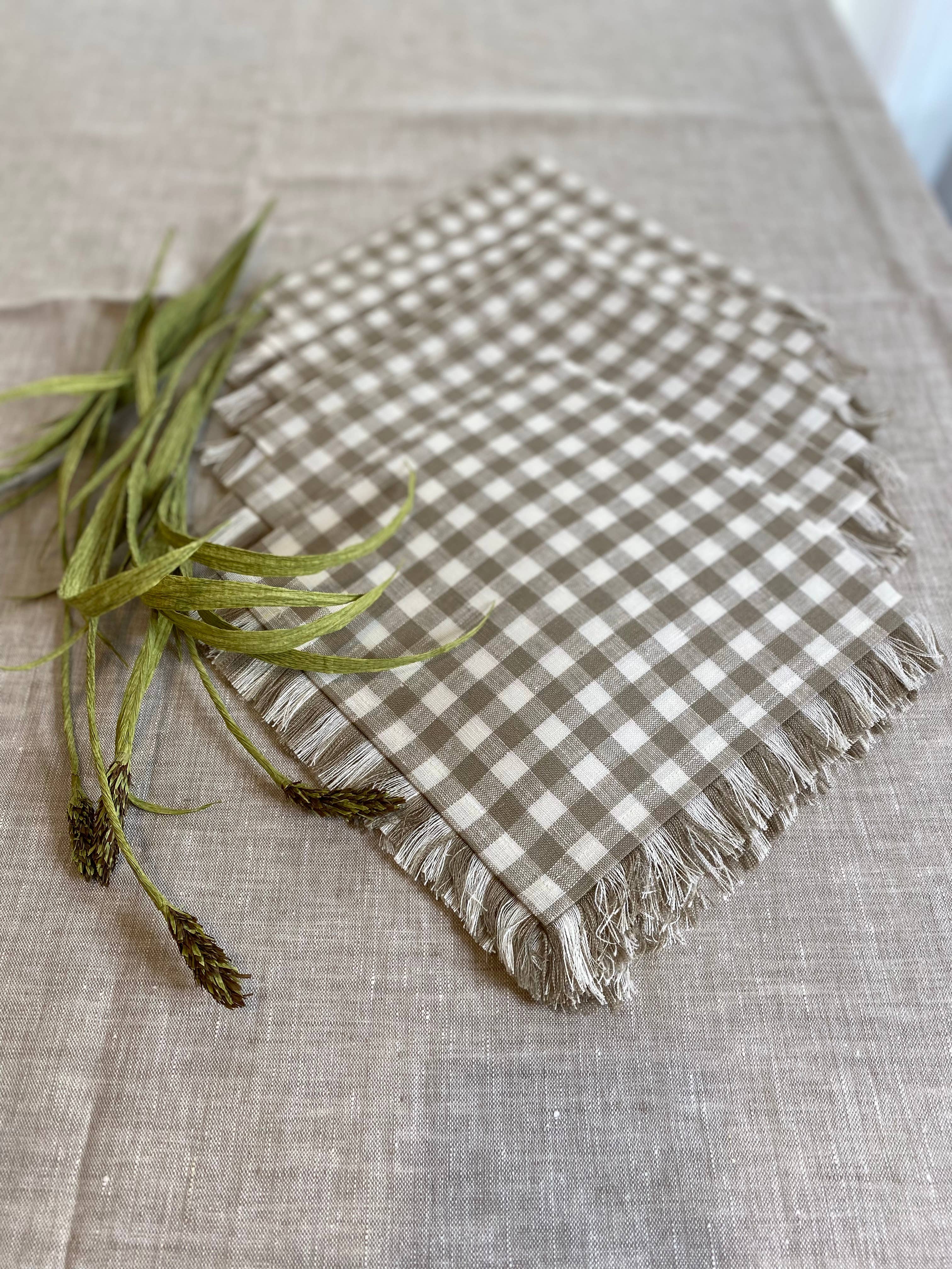 KEY LOOK1916 MILANO - Wholesale Dinner & Cloth Napkin - Linen napkins with fringes6