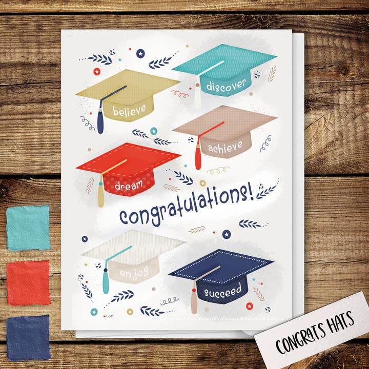 Chapeaux de félicitations pour la vente par Huckleberry Moose by Lori Nawyn