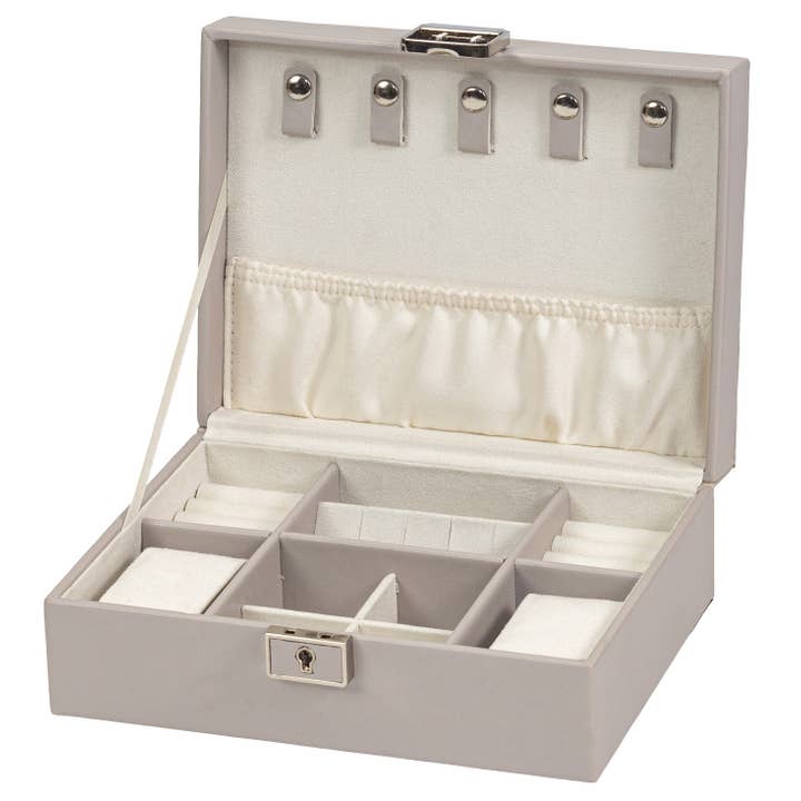 Étui à bijoux en PU gris tourterelle 5333 pour la vente par Mele and Co UK/ EU