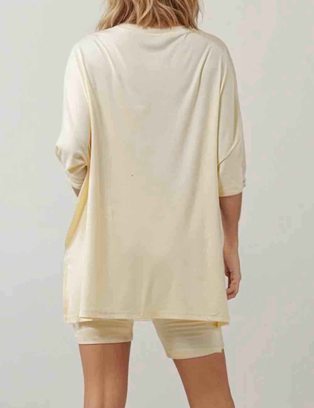 Sweetkama - Wholesale Lounge Set - Women's - Ladies Loose Top and Shorts 2PCS Casual Tee Set SKST2312936