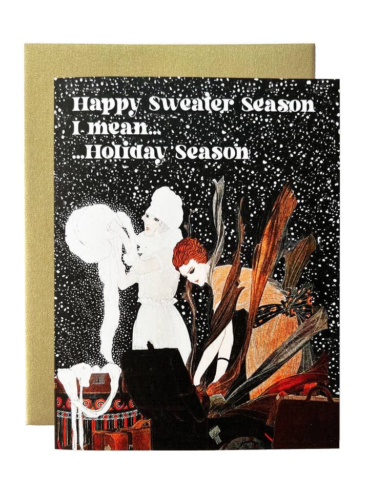 Art Deco Sweater Weather Holiday Card for wholesale by The Twentieth