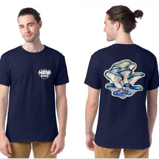 Haw River Mushrooms T-Shirt | Local Farm Apparel for wholesale by Haw River Mushrooms