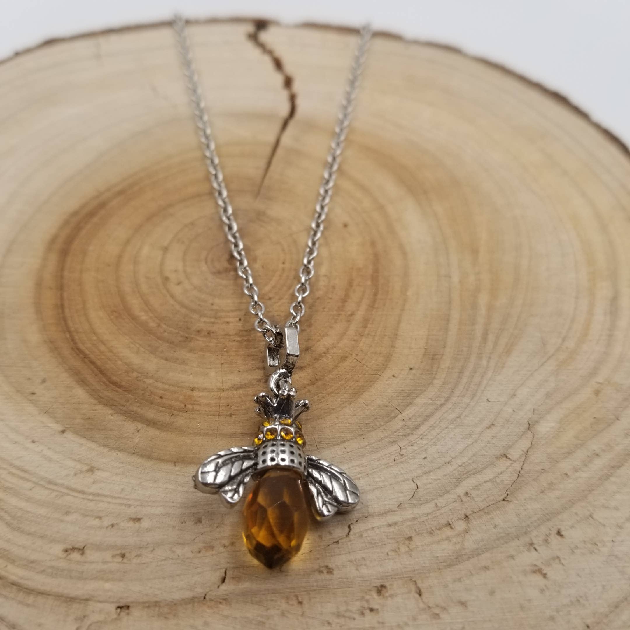 CHAKRA JEWELRY - Wholesale Pendant/Charm Necklace - Crystal Bee Necklace1