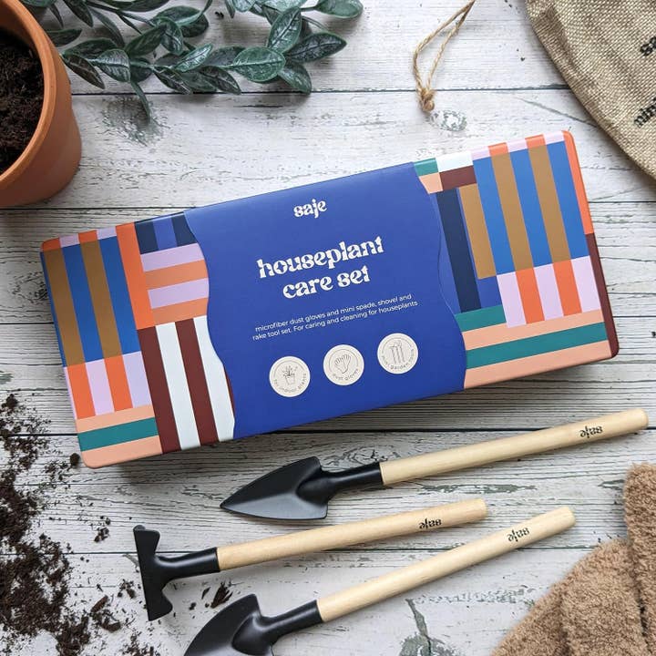 Robert Frederick Ltd - Wholesale Garden Tool - Saje House Plant Care Kit - Leaf Dust Gloves and Mini Tools - Keep Indoor Plants Healthy3