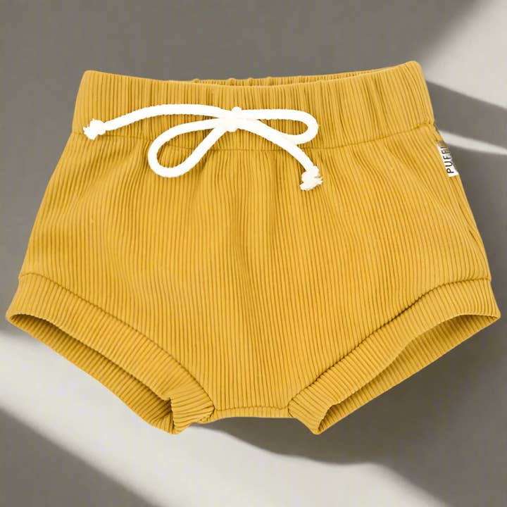 Calções Bloomers para Crianças – Mostarda por atacado de PUFFI