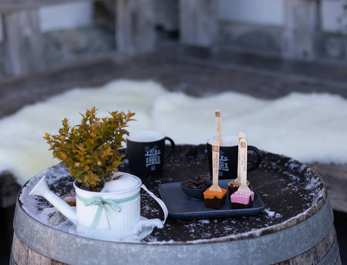 Love in a Box Chocolatier - Wholesale Hot Cocoa Spoon - Hot Chocolate Spoons - Milk + Marshmallows - 2 spoons3