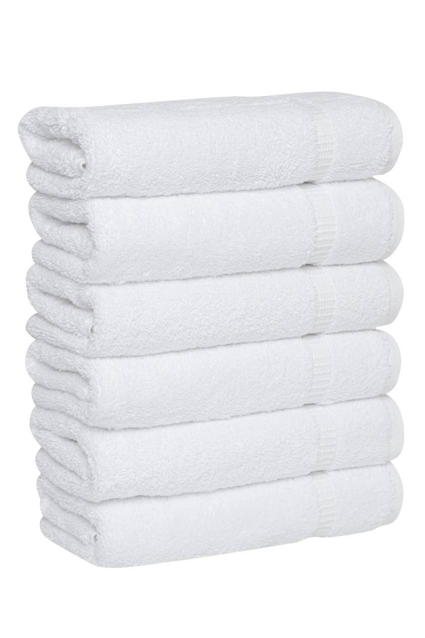 Serenity Luxury Collection 6-Piece Turkish Towels - White for wholesale on Faire4