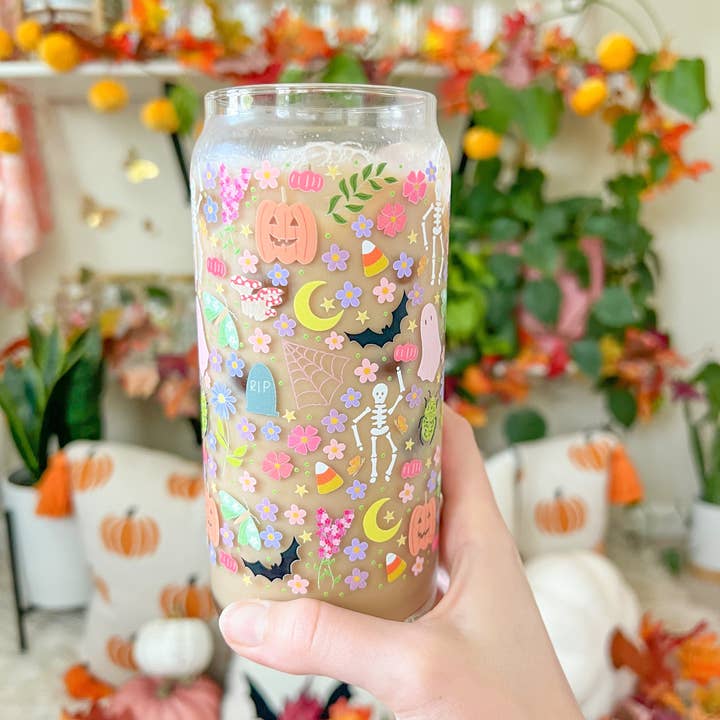 Hart and Flora Shop - Wholesale Drinking Glass/Cup - 20oz Colorful Halloween Glass5
