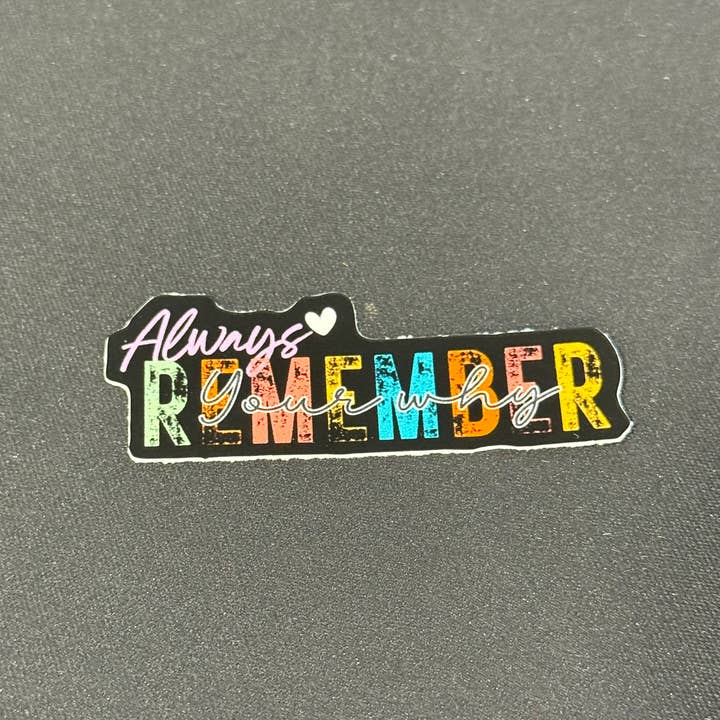 Upstate Design Decor - Wholesale Sticker - Always Remember Your Why Sticker – Motivational Vinyl Decal2