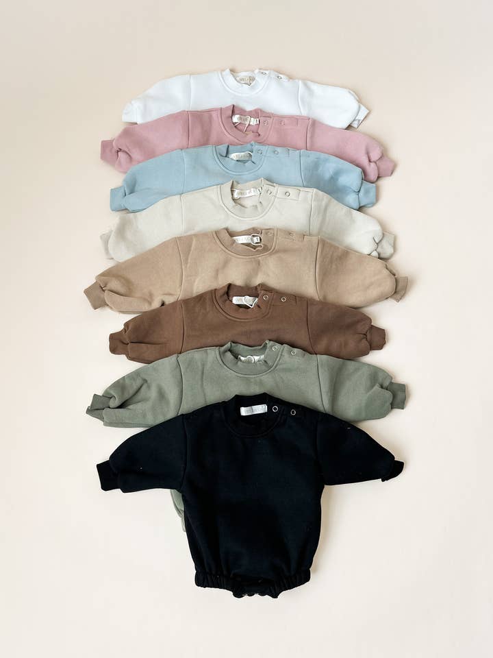 Aziel & Luca - Wholesale Bodysuit (Non-Footed) - Baby - Sweatshirt Bubble Romper0