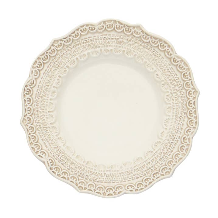 Arte Italica & Crown Linen Designs - Wholesale Appetizer Serveware - Finezza Cream Bread / Canapé Plate0