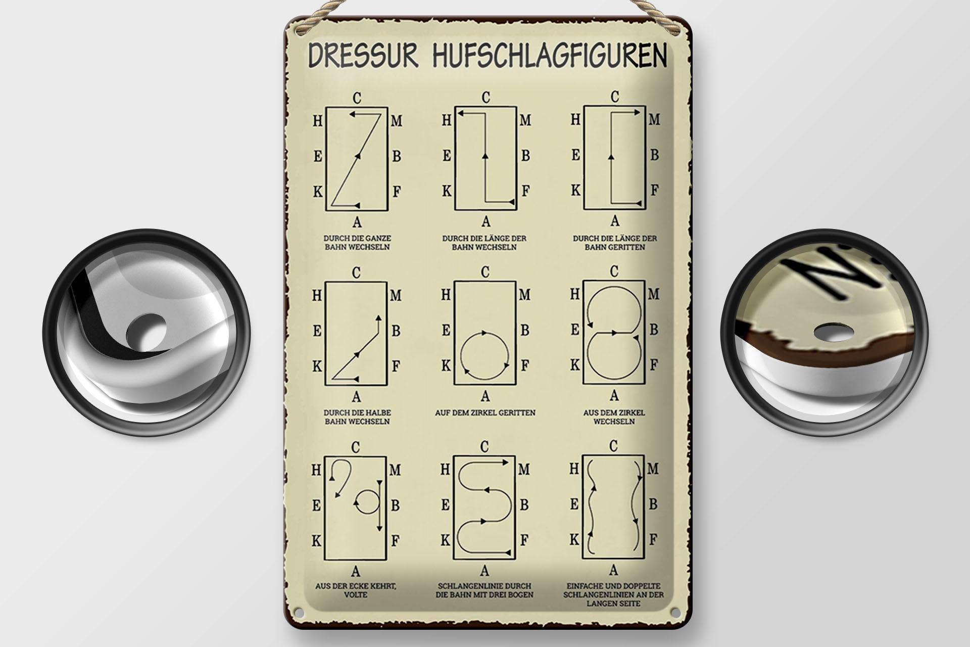 Femer - Wholesale Sign - Tin Sign 20x30cm Dressage Hoof Strikes Horse Dressage Rider1