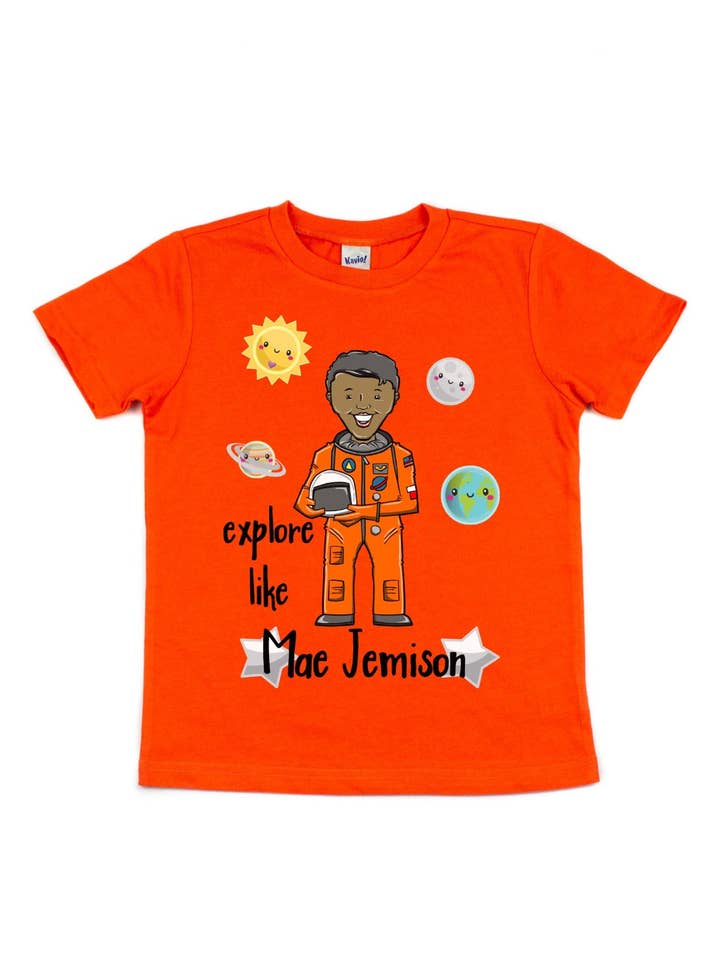 Mackenzie Madison of Philadelphia - Venta al por mayor Camiseta serigrafiada - Niños - Camiseta para niños del Mes de la Historia Negra Explora como Mae Jemison0