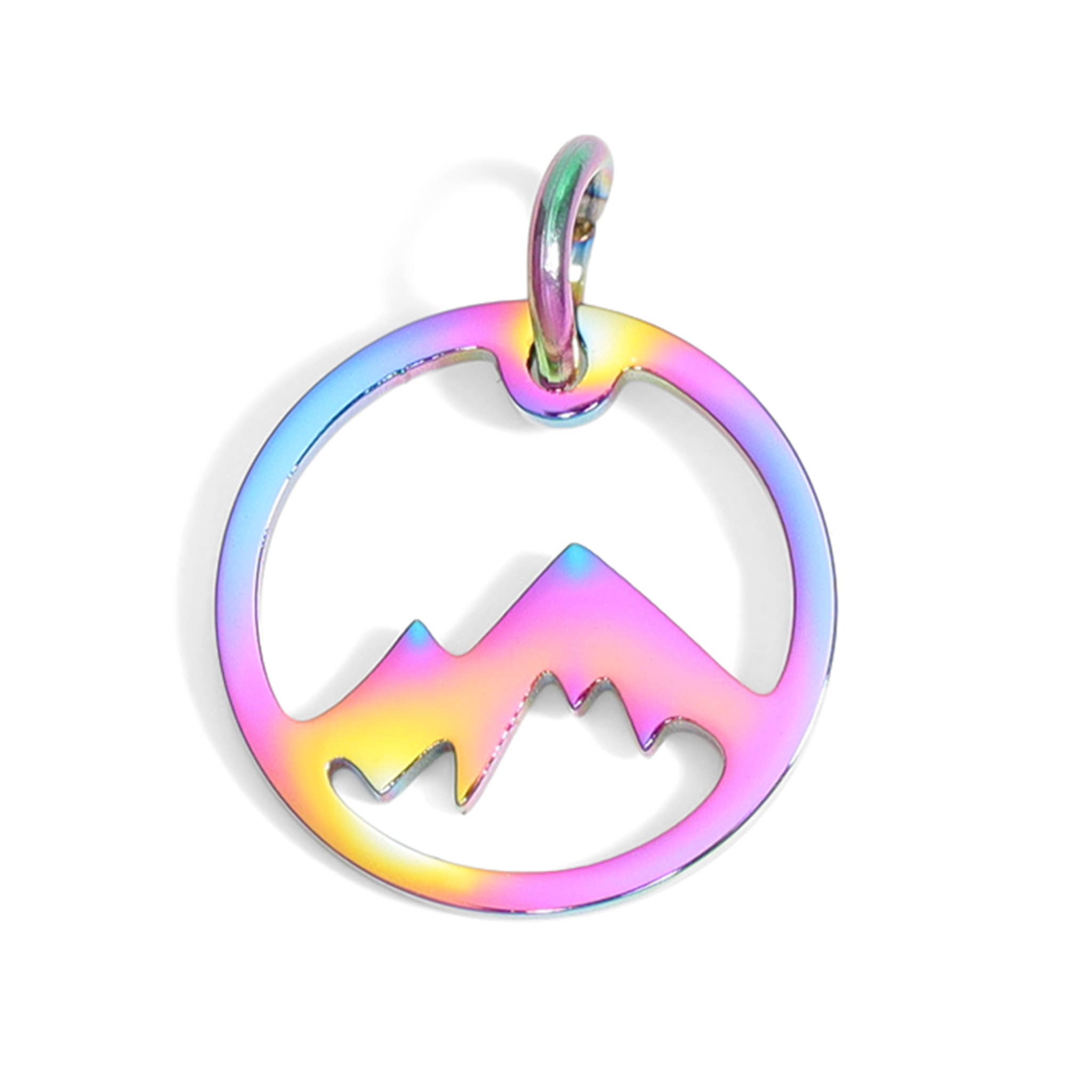 WJW - Wholesale Individual Charm/Pendant - Stainless Steel Mountain Charm4
