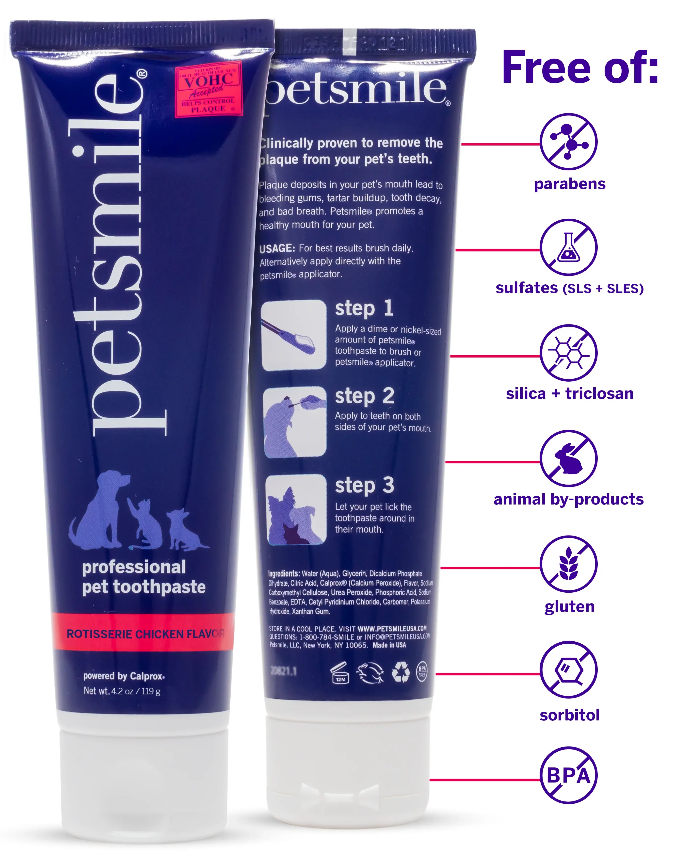 PetGiftz LLC - Vente Dentifrice – chien - DENTIFRICE POUR CHIEN PETSMILE 4,2 oz0