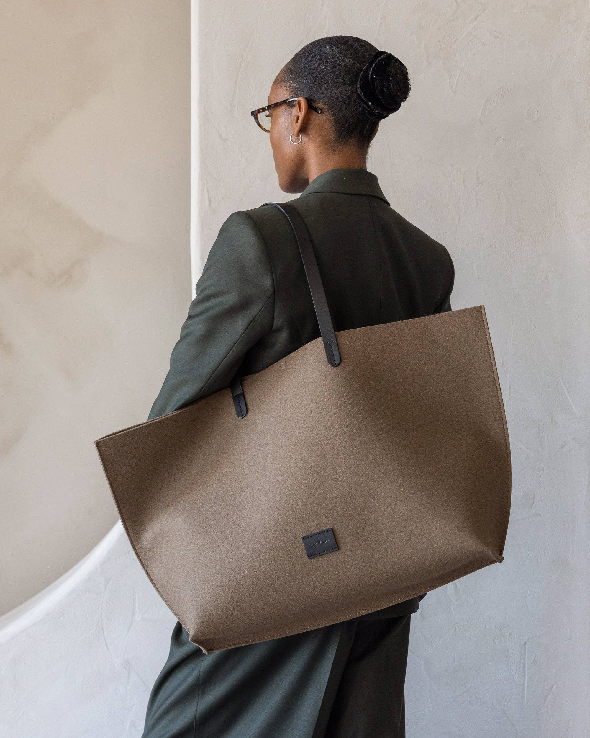 Graf Lantz - Vente Tote bag – femme - Sac Marin en Laine Mérinos Hana - Cumin Noir3