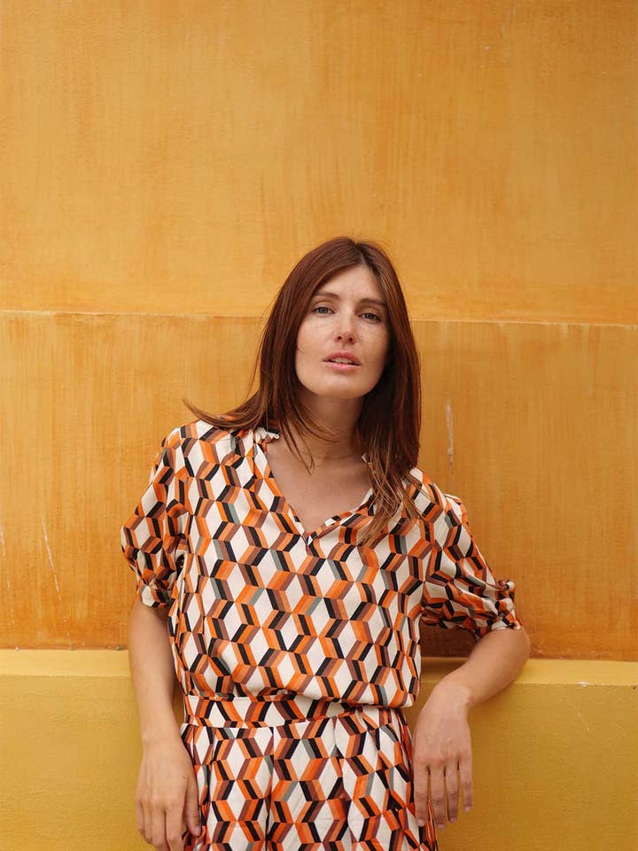 Kurzarmbluse DIANA für den Großhandel von Zibi London