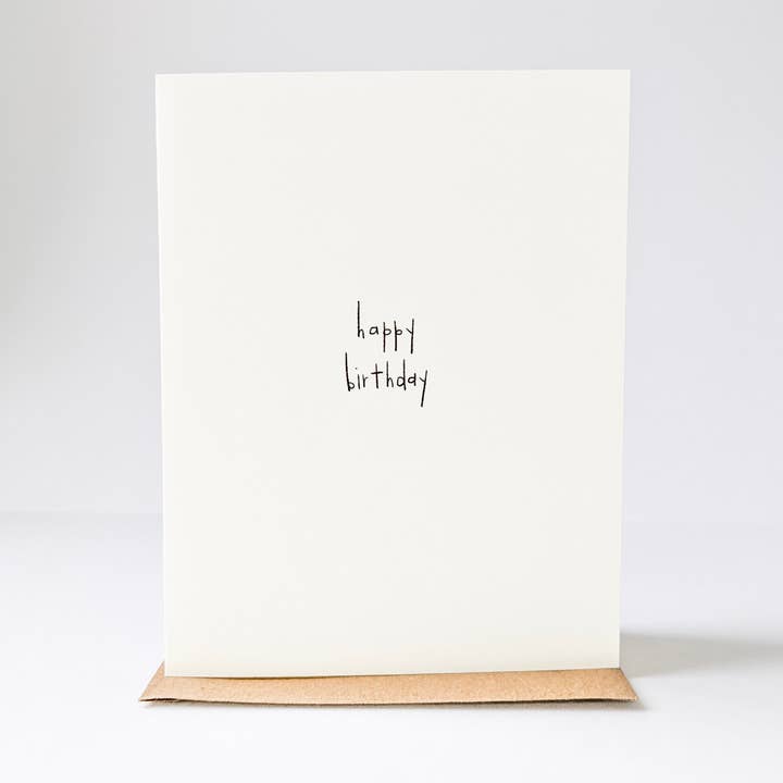 Simple Birthday Card for wholesale by under the stairs paper co.