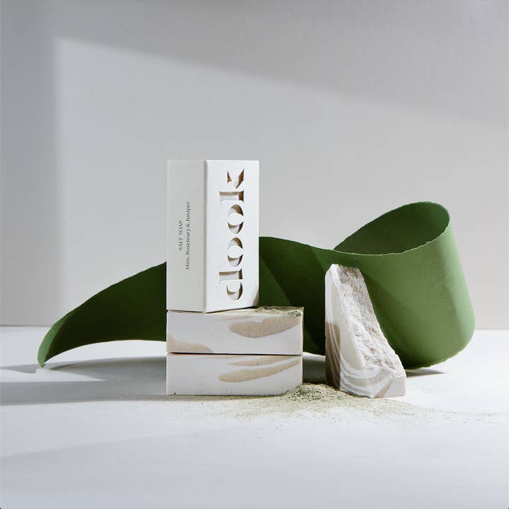 Dook - Handmade Scottish Salt Soap - Wholesale Bar Soap - Scottish Salt Soap - Mint, Rosemary & Juniper