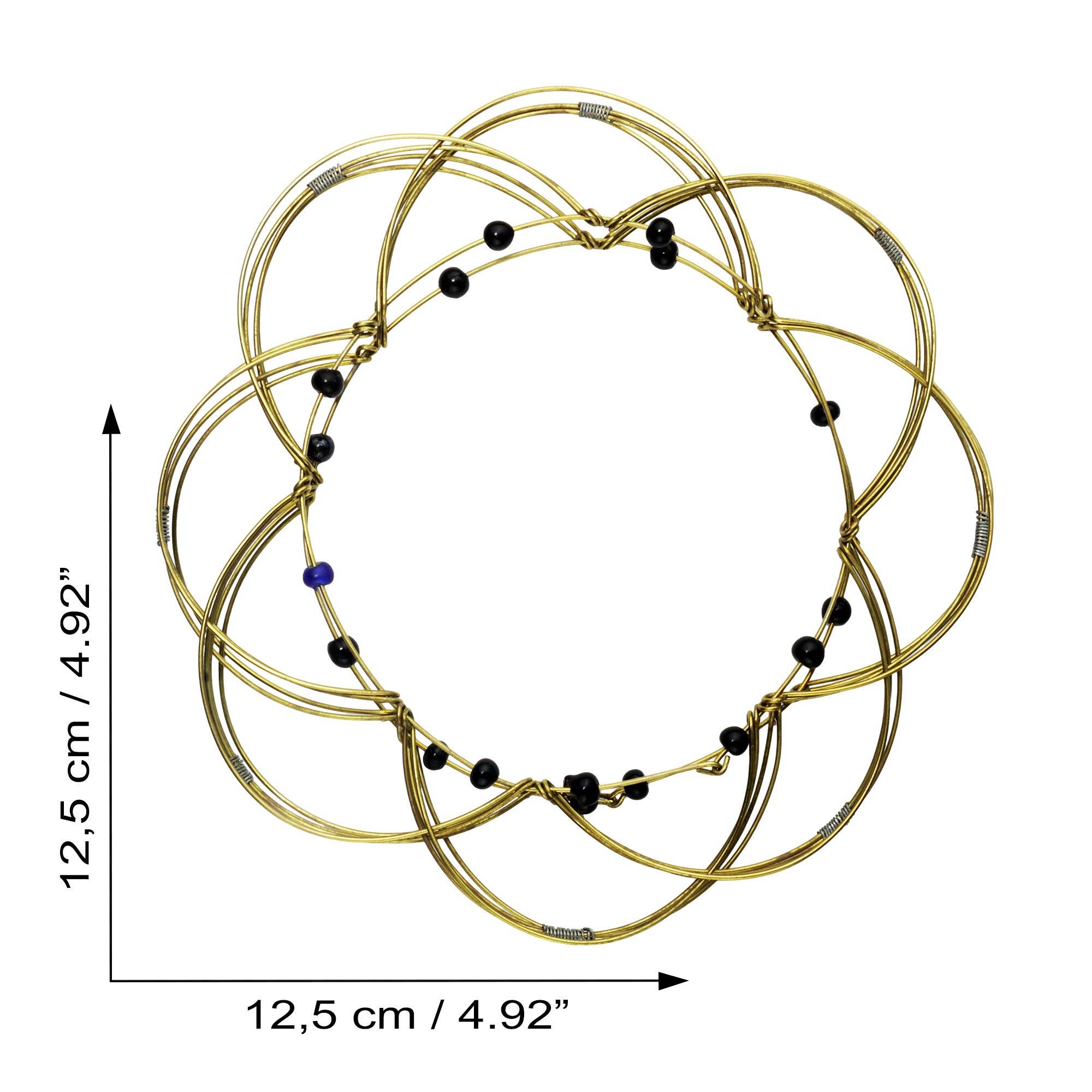 Tribal Trade GmbH - Wholesale Dream Catcher - 4D mandala decorative wire mesh gold black flower of life4