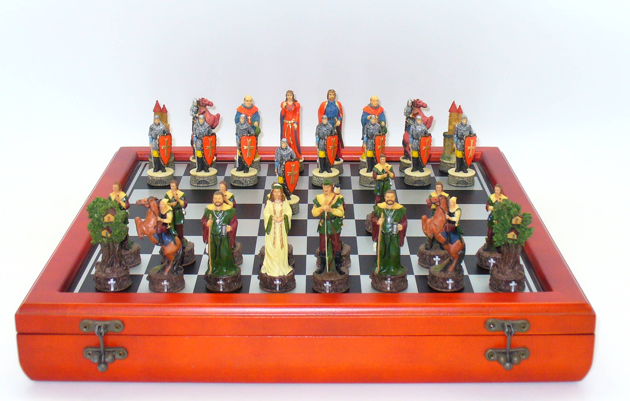 Ajedrez De Madera De & Backgammon Conjunto de Juego De Mesa Con Piezas Nogal 20" 