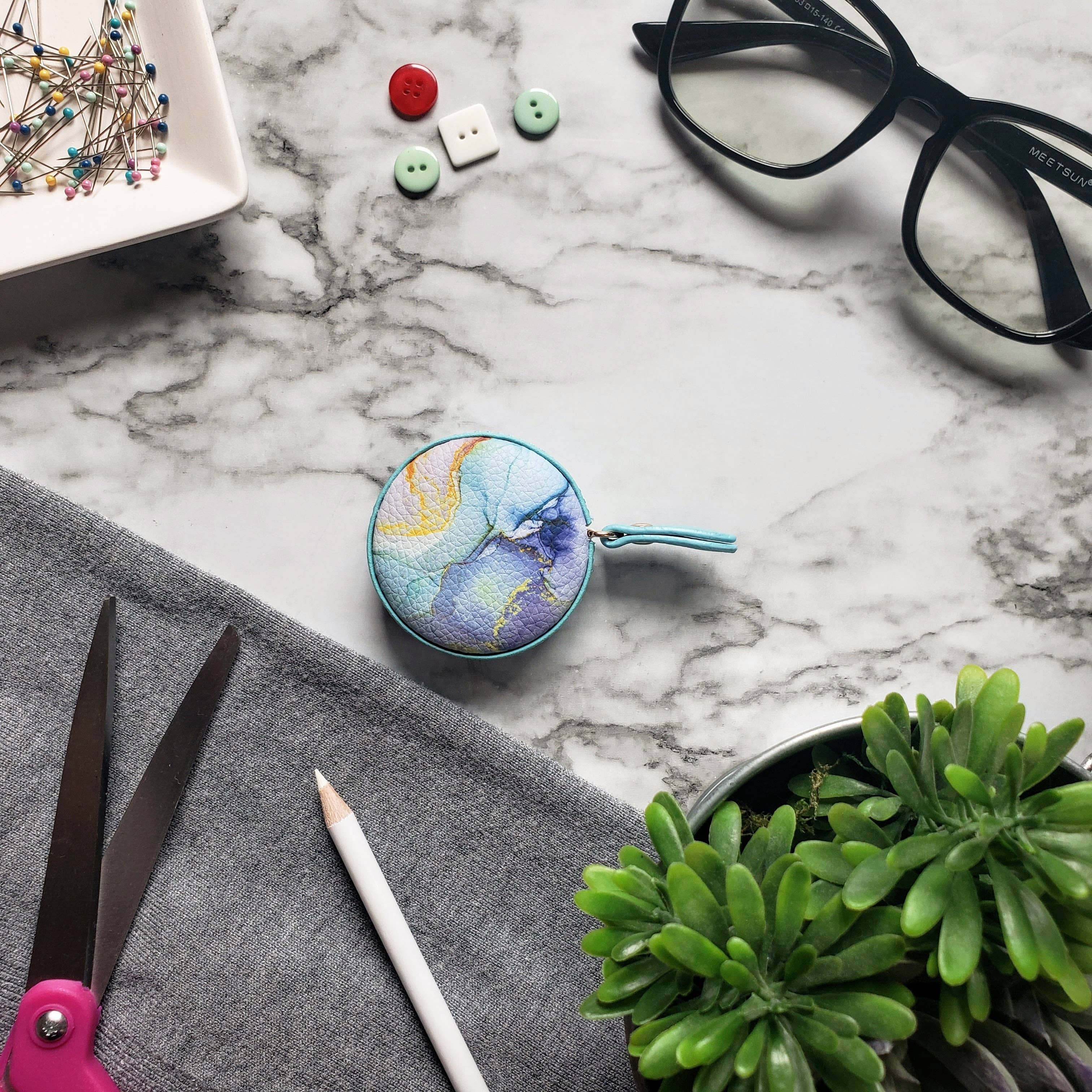 Monarque - Vente Mètre ruban - Ruban à mesurer en marbre bleu1