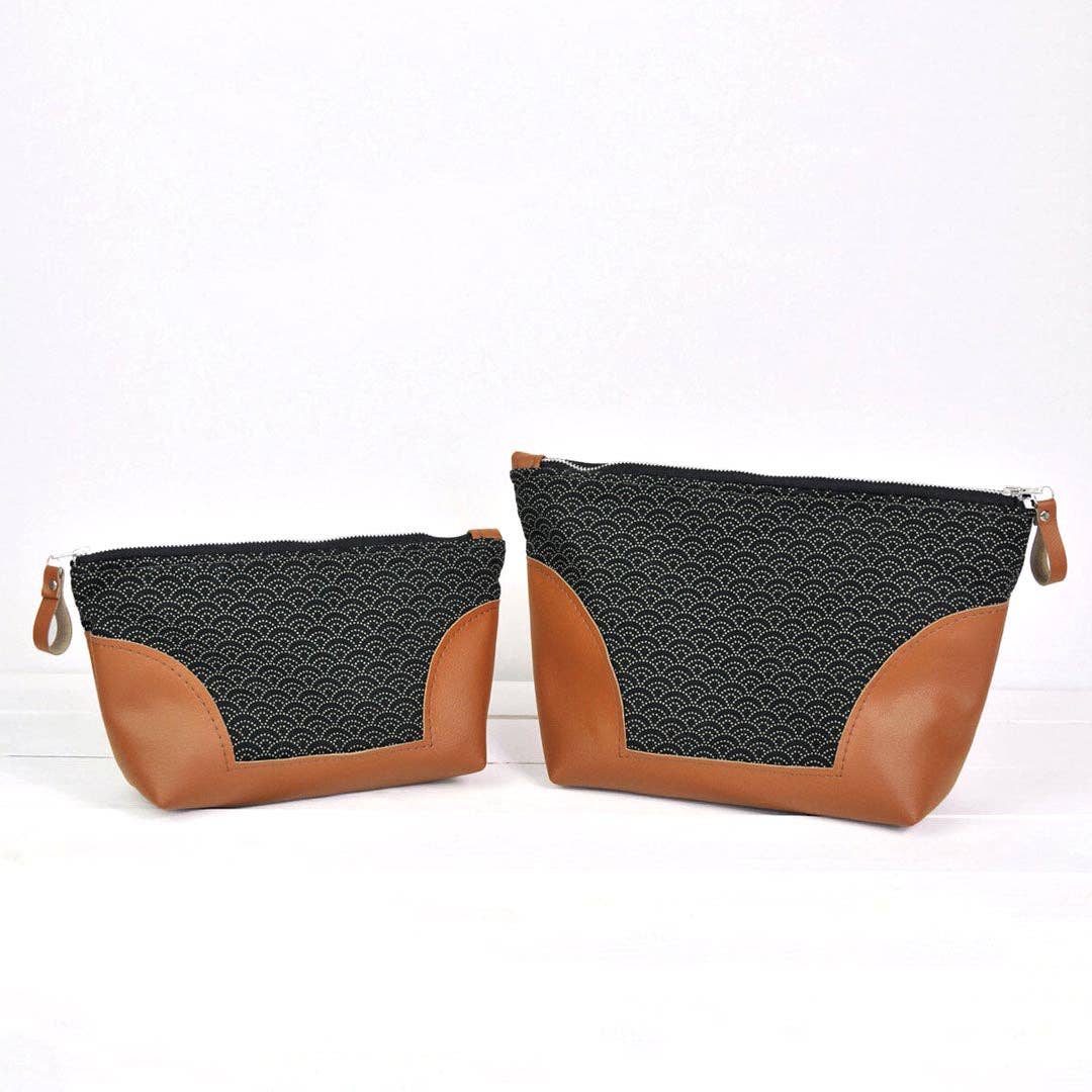 Lauren Holloway - Wholesale Toiletry Bag - Women's - Toiletry Bag - Black Japanese Wave5