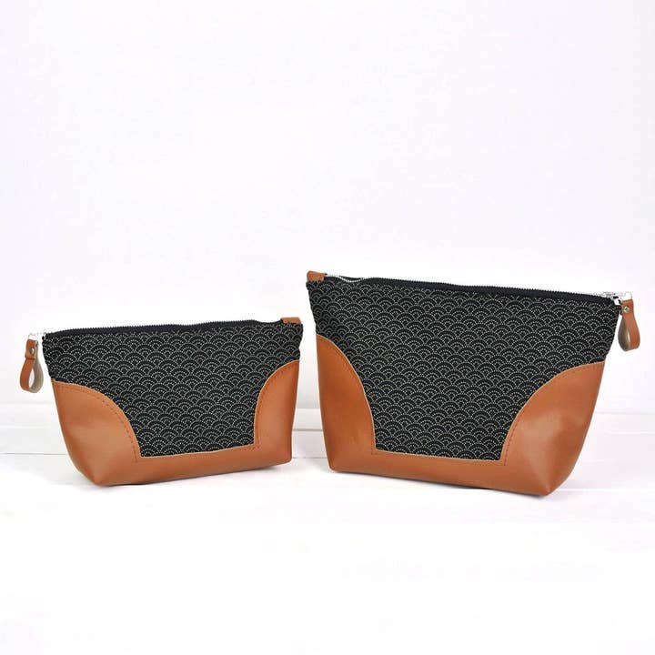 Lauren Holloway - Wholesale Toiletry Bag - Women's - Toiletry Bag - Black Japanese Wave5