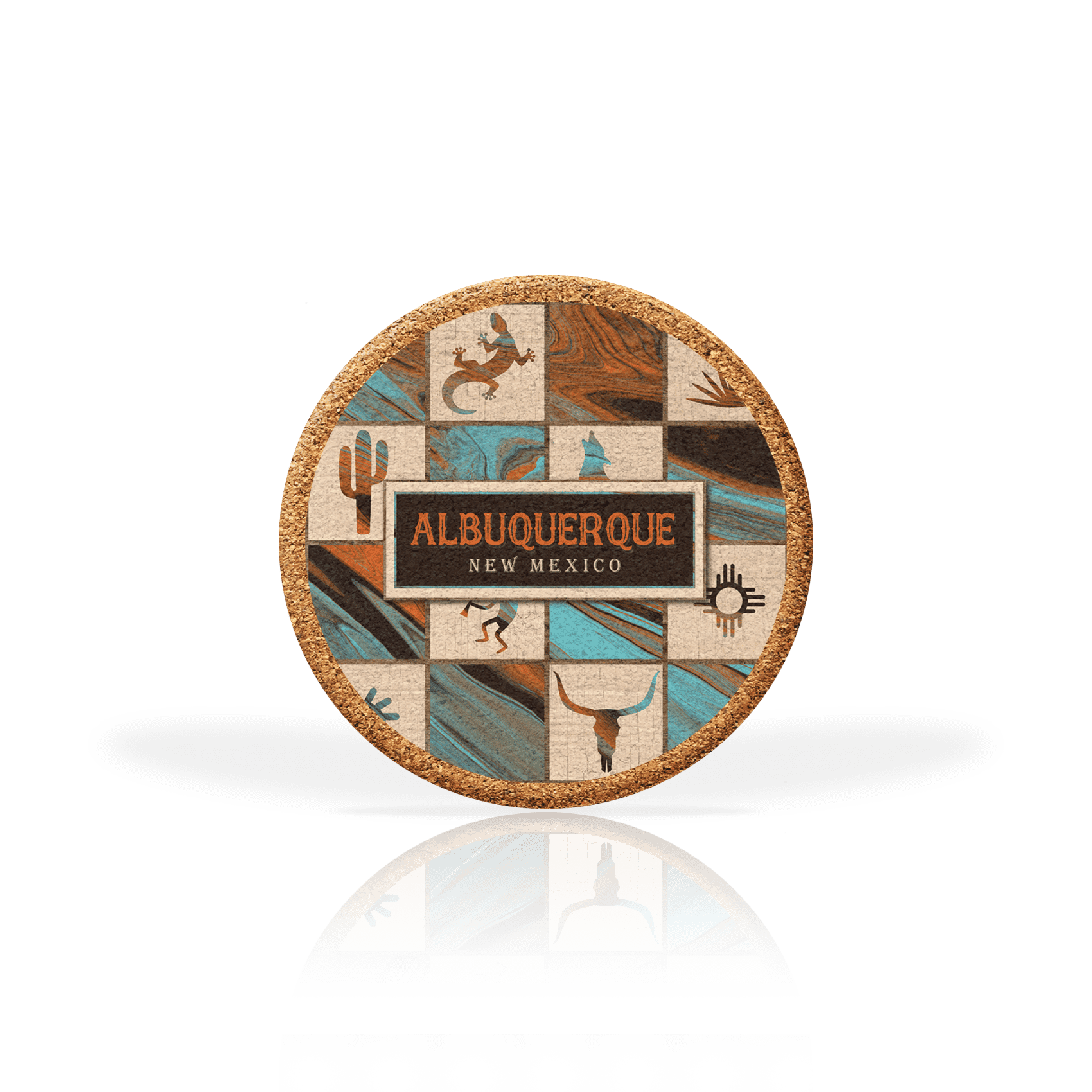 Matrix - Vente Sous-verre - Collection de sous-verres en liège Southwest Fluidity personnalisés0