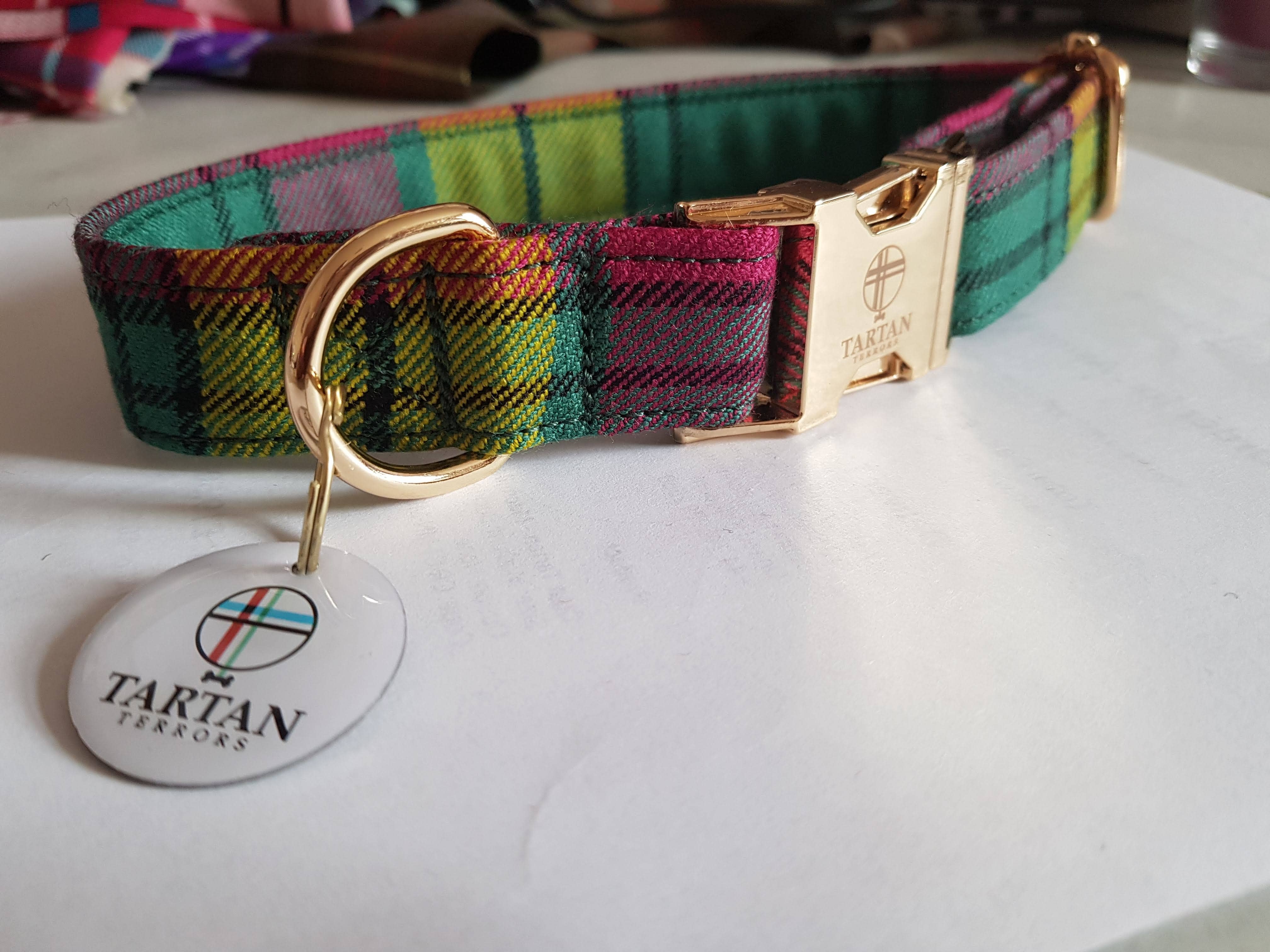 Tartan Terrors - Wholesale Pet Collar - Dog - Tartan Dog Collar (Small)- MacMillanTartan2