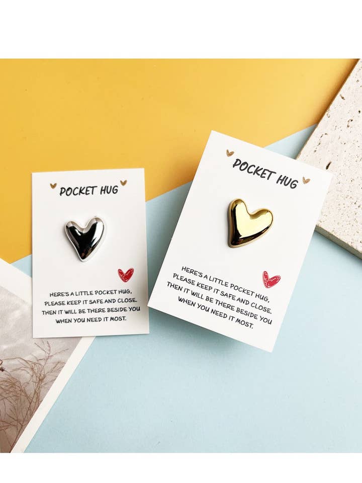 Taphug - Pocket Hug Shiny Heart Shape Gift for Valentine Love Message for wholesale by Magia Design