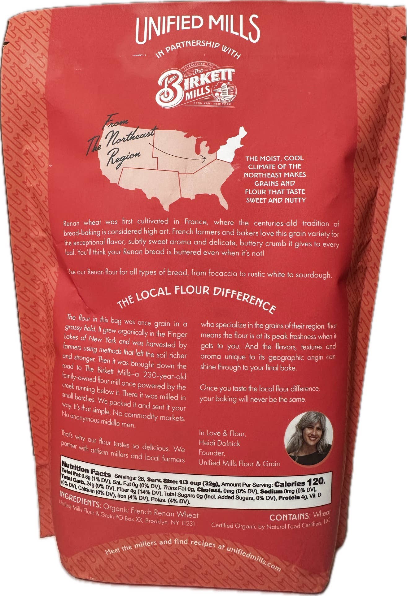 Unified Mills Flour & Grain - Vente Farines - Farine de blé Renan française, certifiée biologique8