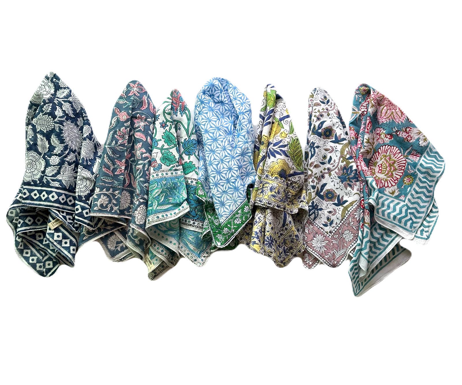 By The Sea Organics - Wholesale Bandana - Women's - BLOCK PRINT BANDANAS - JAIPUR MARKET COLLECTION5