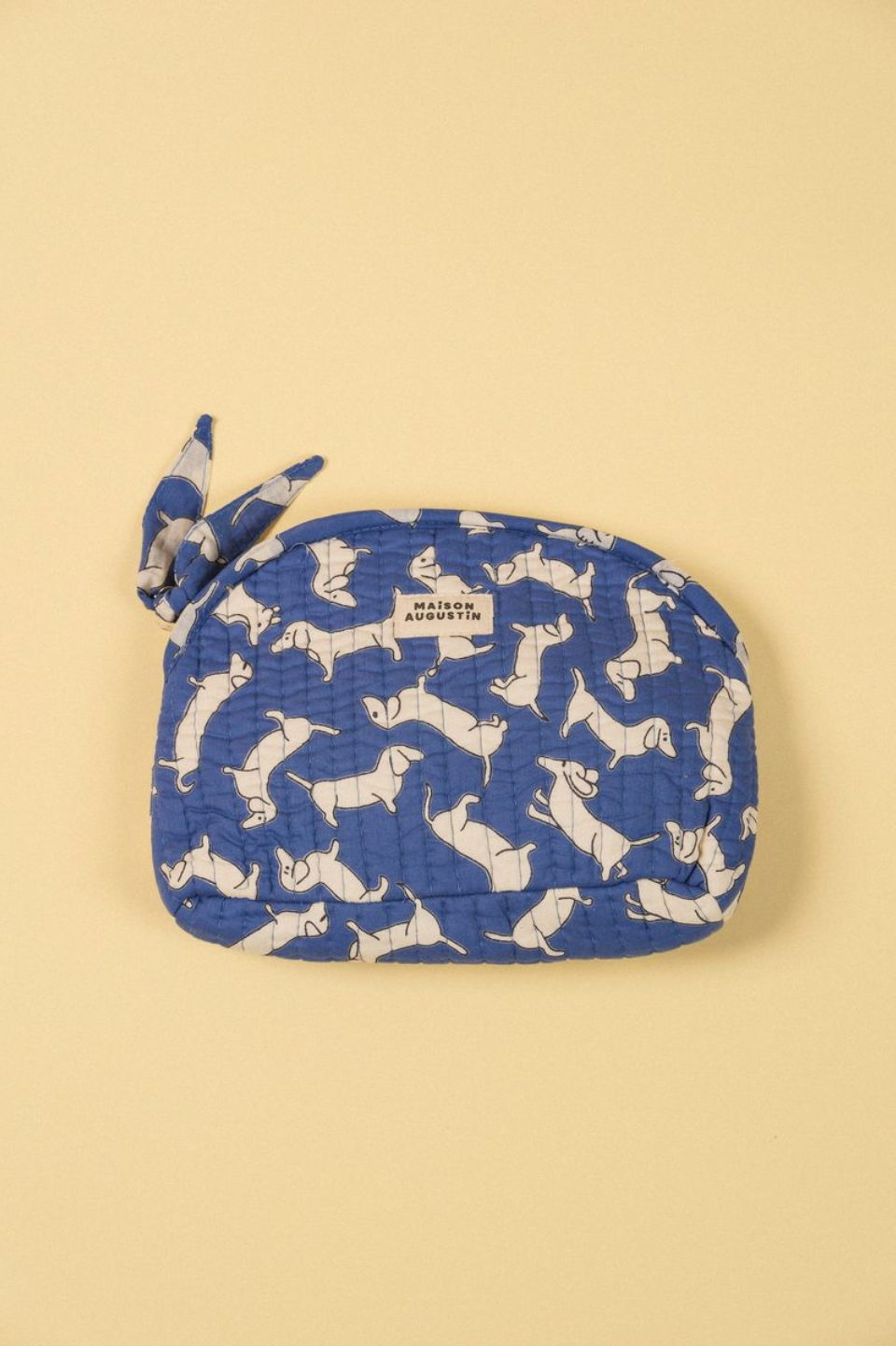 Maison Augustin - Wholesale Makeup/Cosmetic Bag - Dachshund Blue Makeup Kit1