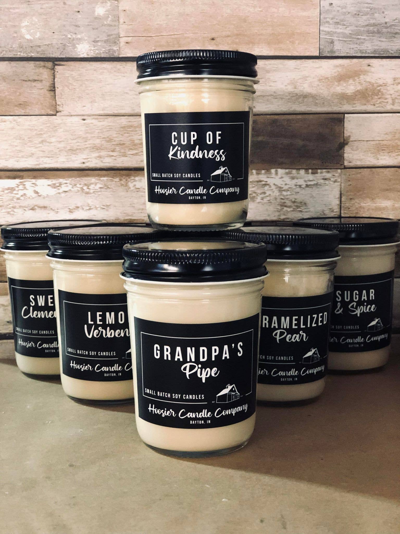 Hoosier Candle Company - Wholesale Jar/Filled Candle - 8oz Soy Candle~Lemon Pound Cake Scent