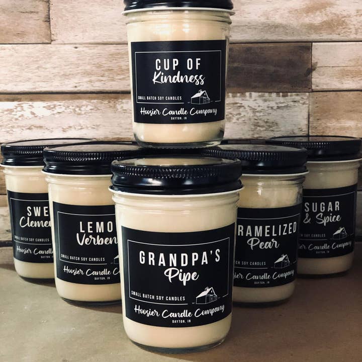 Hoosier Candle Company - Wholesale Jar/Filled Candle - 8oz Soy Candle~Lemon Pound Cake Scent 0