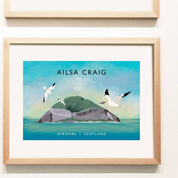 Galloway Arts - Wholesale Art Print - Ailsa Craig | Scottish Travel Poster | Ayrshire | Scottish Landscape | Wall Art | Quality Giclee Art Print signed by the Artist3
