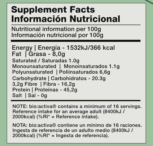 bionobo - Wholesale Protein/Superfood Powder - bio:activa® proteína de cáñamo + superfoods + enzimas5