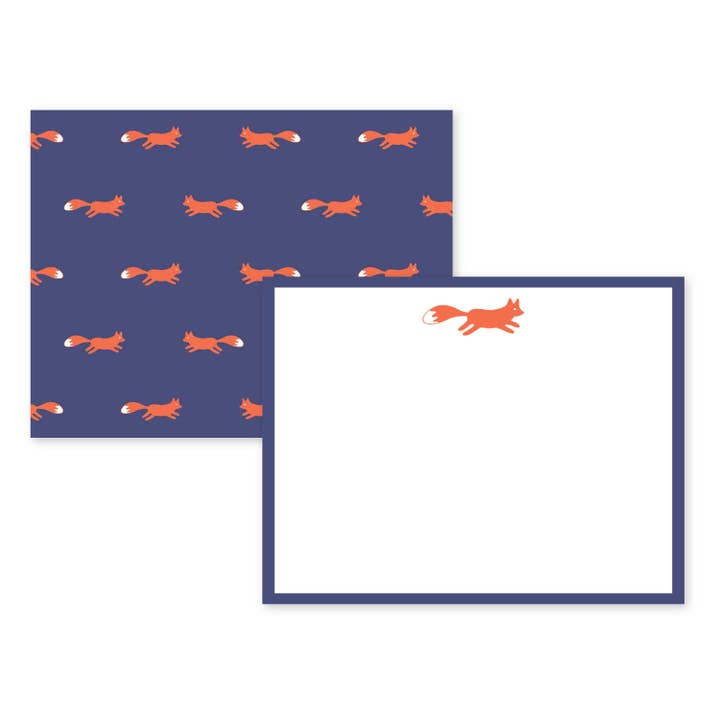 Donovan Designs - Wholesale Stationery/Notecard Set - FOX BOUTIQUE FLAT CARDS