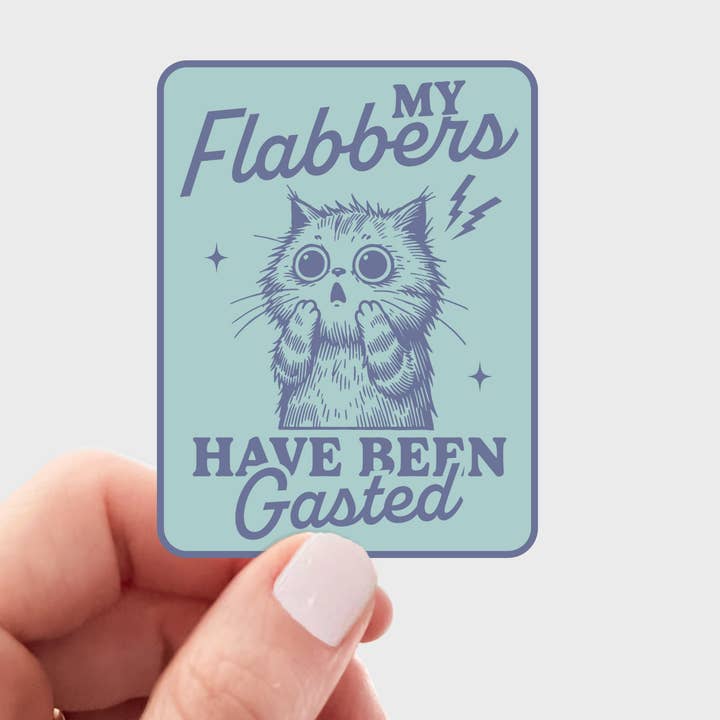 My Flabbers Have Been Gasted Sticker - anxiety, cat, kitten for wholesale by Yarnival