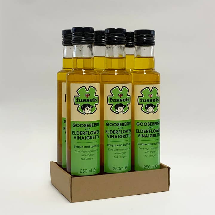 Fussels Stikkelsbær & Hyldeblomst Vinaigrette - 6 x 250ml for engroshandel hos Fussels Fine Foods Ltd